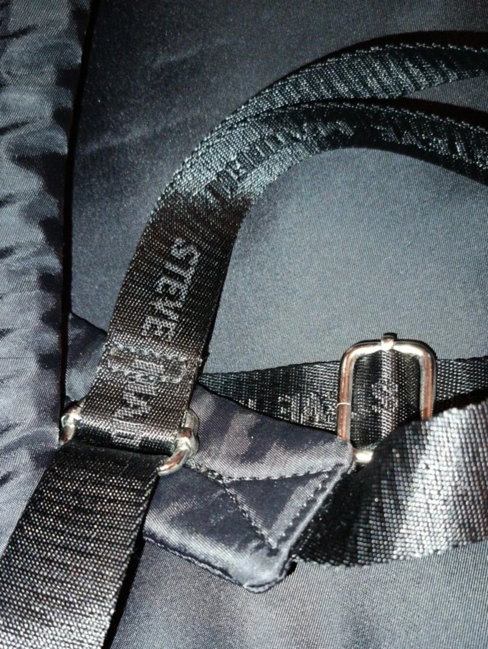 Black Steve Madden Quilted Backpack